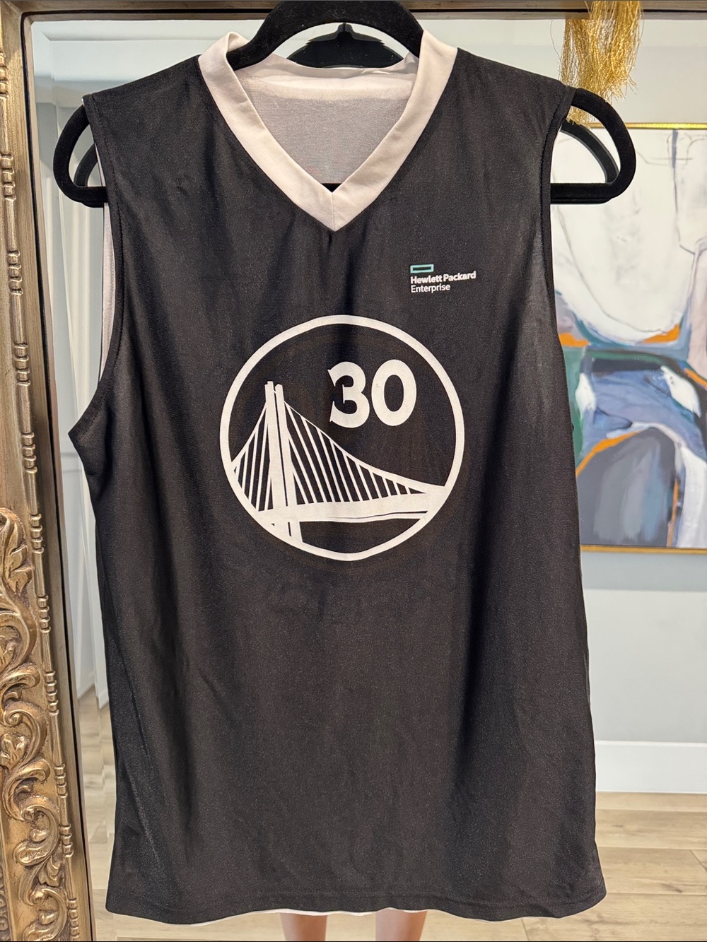 Warriors Basketball Reversible  Sleeveless Jersey with White Bridge Emblem